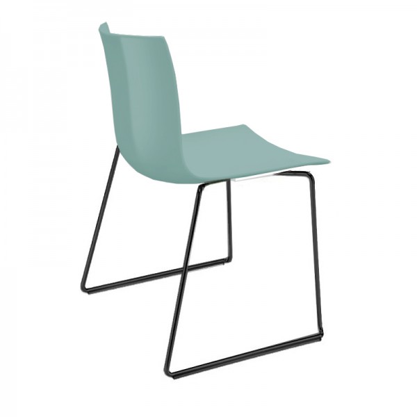 Arper Catifa 46 0278 einfarbig petrol Gestell schwarz