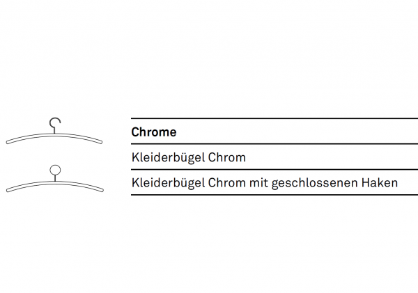 Cascando CHROME Kleiderbügel