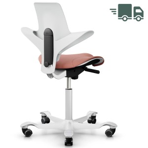 HAG CAPISCO PULS 8020 White Edition mit Stoff Select rosa - Nahaufnahme HAG CAPISCO PULS 8020 White Edition mit Stoff Select rosa - Nahaufnahme