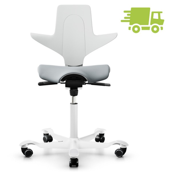 HAG Capisco Puls 8020 white Edition mit Bezug hellgrau