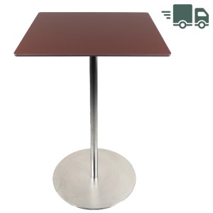 lapalma BRIO H110 Hochtisch | Platte viereckig HPL Fenix Rosso | Gestell verchromt lapalma BRIO H110 Hochtisch | Platte viereckig HPL Fenix Rosso | Gestell verchromt