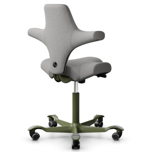 HAG CAPISCO 8106 Stoff Cura hellgrau mit Sattelsitz - Gestell Moss grey HAG CAPISCO 8106 Stoff Cura hellgrau mit Sattelsitz - Gestell Moss grey