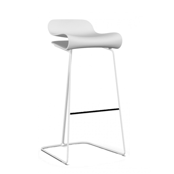 Kristalia BCN Barhocker mit Kufengestell weiß - Höhe 66cm günstig online kaufen