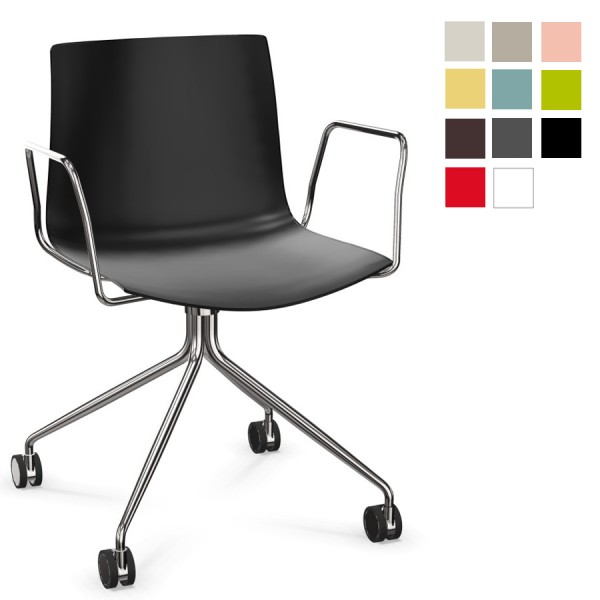 Catifa 46 0273 monocolor schwarz mit Armlehnen