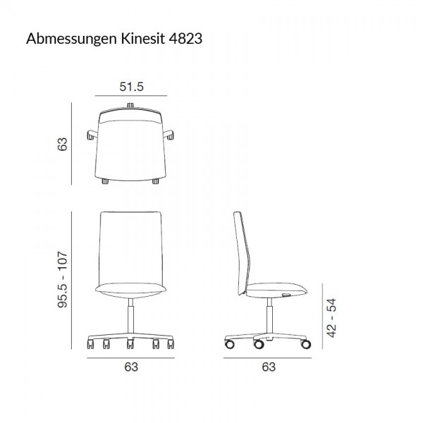 Abmessungen Arper Kinesit 4823