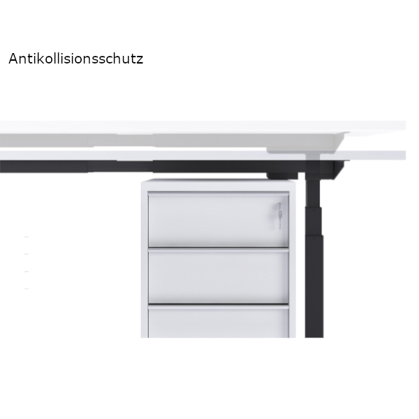 RWH MILANO elektrisch höhenverstellbarer Schreibtisch - Antikollisionsschutz