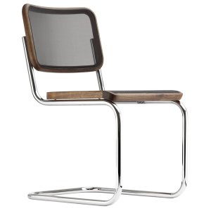 THONET Stahlrohr-Freischwinger S 32 N mit Kunststoffnetzbespannung schwarz THONET Stahlrohr-Freischwinger S 32 N mit Kunststoffnetzbespannung schwarz