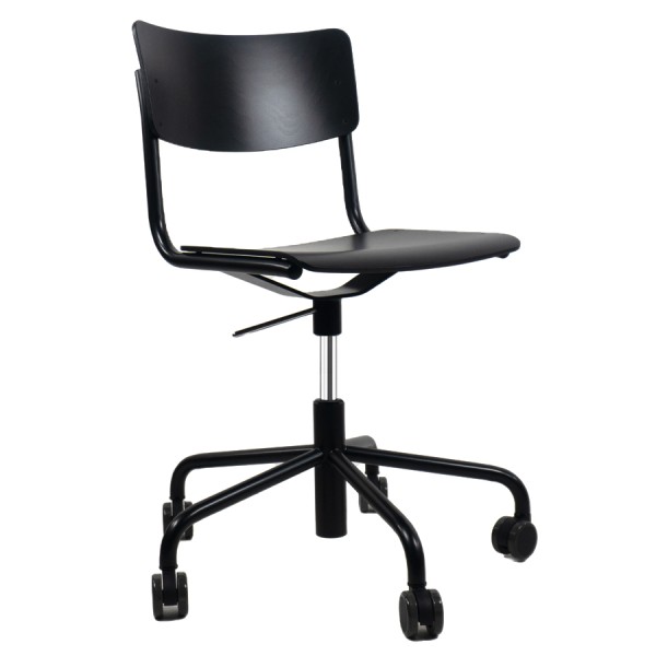 THONET S 43 DR | Drehsessel | Buche schwarz gebeizt | Rollen und Gestell sc günstig online kaufen