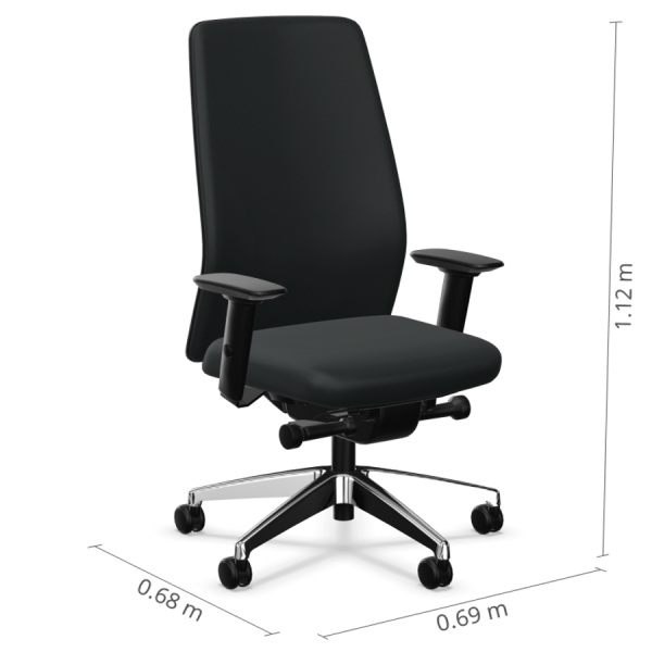 Interstuhl AIM AM11C schwarz vorne seitlich