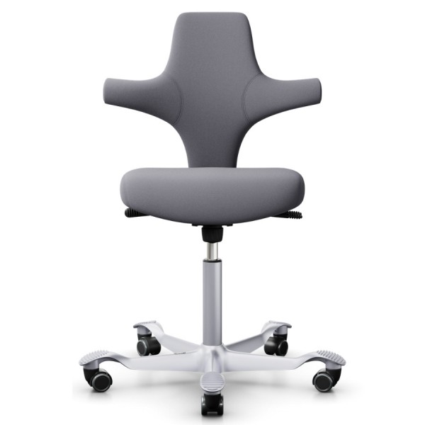 HAG CAPISCO 8126 Stoff Xtreme grau mit flachem Sitz - Frontansicht