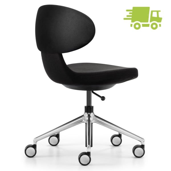 Girsberger Simplex Bürostuhl Homeoffice schwarz mit Designrollen