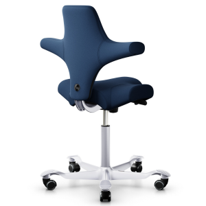 HAG CAPISCO 8106 Stoff Xtreme blau mit Sattelsitz - Rückansicht HAG CAPISCO 8106 Stoff Xtreme blau mit Sattelsitz - Rückansicht