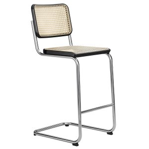 THONET Stahlrohr-Freischwinger S 32 VH Rohrgeflecht-Sitz Buche gebeizt - Gestell verchromt THONET Stahlrohr-Freischwinger S 32 VH Rohrgeflecht-Sitz Buche gebeizt - Gestell verchromt