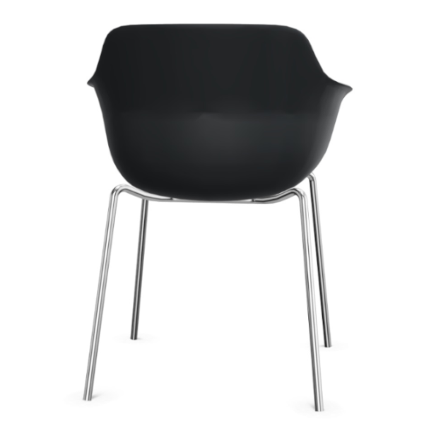 Brunner Crona light Sessel in lava mit Gestell verchromt Perspektive