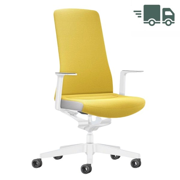 Interstuhl PURE INTERIOR Edition Bürostuhl mit Polsterrücken - Variante gelb