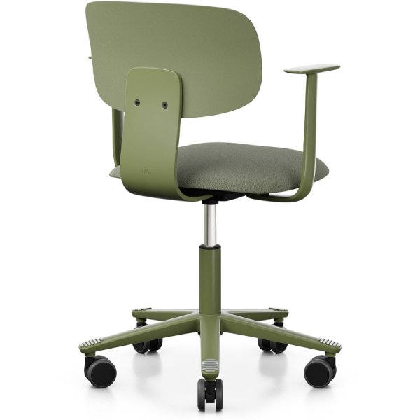 HAG Tion 2140 Bürostuhl Moss Grey mit Armlehnen - Sitz Stoff Cura - Rückenschale Kunststoff