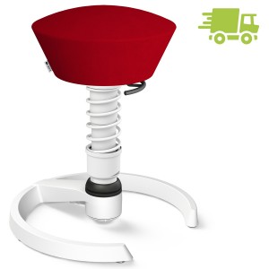 Aeris Swopper Mikrofaser rot mit Gleitern - Gestell weiß Aeris Swopper Mikrofaser rot mit Gleitern - Gestell weiß