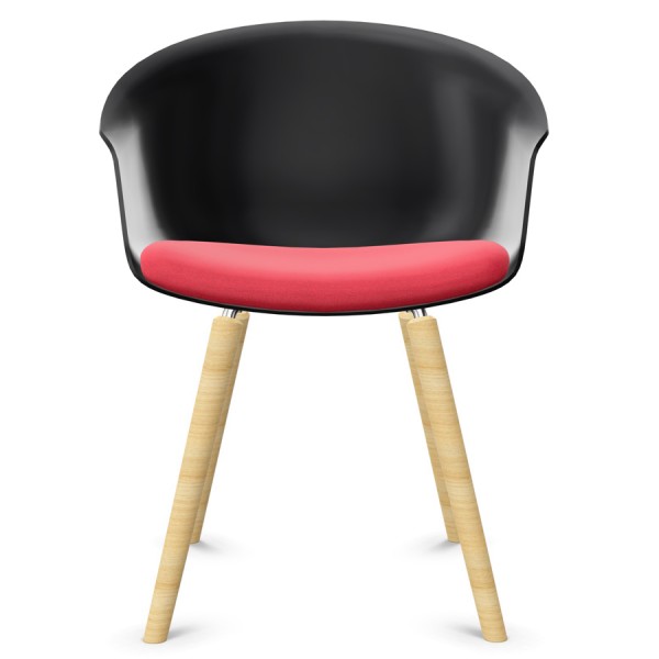 Interstuhl SHUFFLEis1 SU362 Loungesessel - Sitzfläche rot