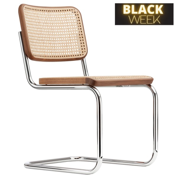 THONET S 32 V | Nussbaum Pure Materials | Stahlrohr-Freischwinger | Gestell günstig online kaufen