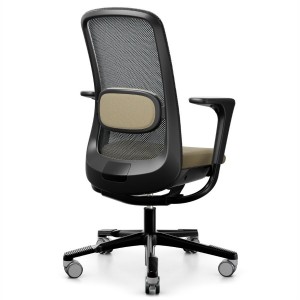 HAG SoFi Mesh 7500 Bürostuhl Stoff Capture beige mit Netzrücken - Rückansicht HAG SoFi Mesh 7500 Bürostuhl Stoff Capture beige mit Netzrücken - Rückansicht