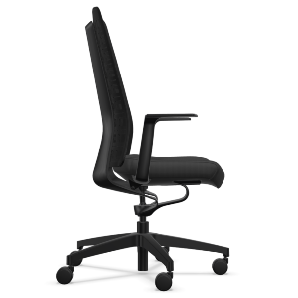 Interstuhl PUREis3 PU21E in Schwarz - Seitenansicht