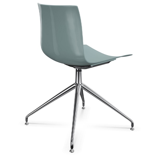 Arper CATIFA 46 0368 Stuhl mit Drehfußgestell Alu glänzend - verschiedene Farben
