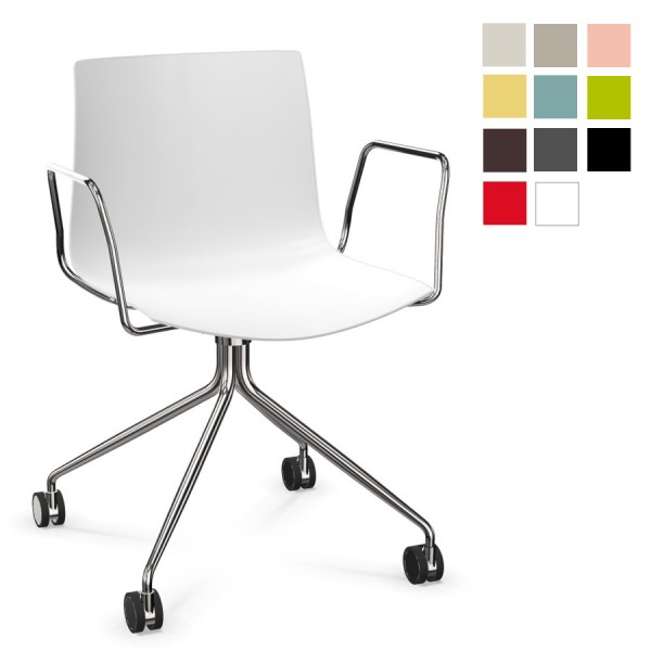 Catifa 46 0273 monocolor weiss mit Armlehnen