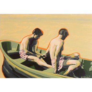 Leinwanddruck 2 Men in a Boat | Hélène Lindqvist Leinwanddruck 2 Men in a Boat | Hélène Lindqvist