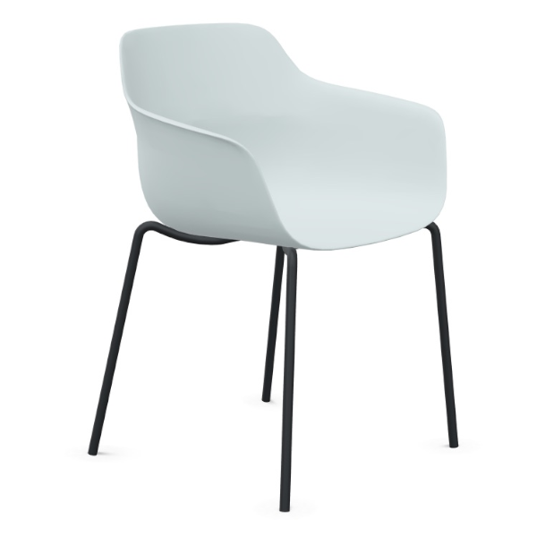 Brunner Crona light Sessel in fog mit Gestell lava