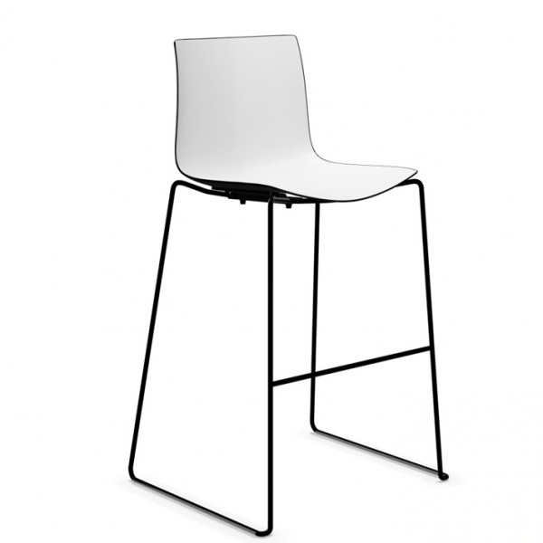 ARPER CATIFA 46 0471 Barhocker Höhe 111 cm zweifarbig mit Kufengestell
