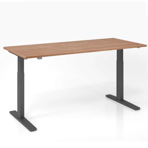 RWH Action Schreibtisch elektrisch verstellbar - Nussbaum - Breite 180 cm