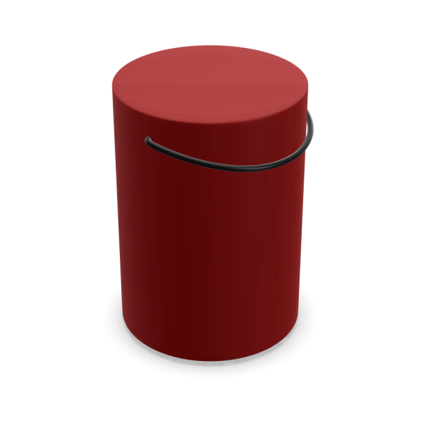 Bejot Point H Sitzhocker Bond rot mit schwarzem Griff