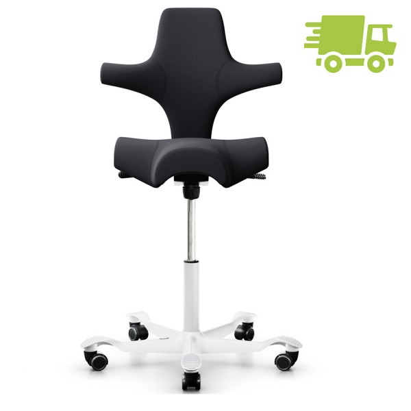 HAG Capisco 8106 Stoff Xtreme dunkelgrau - Gestell weiß