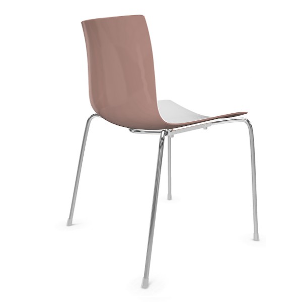 arper catifa 46 0251 rosa-weiß Gestell chrom