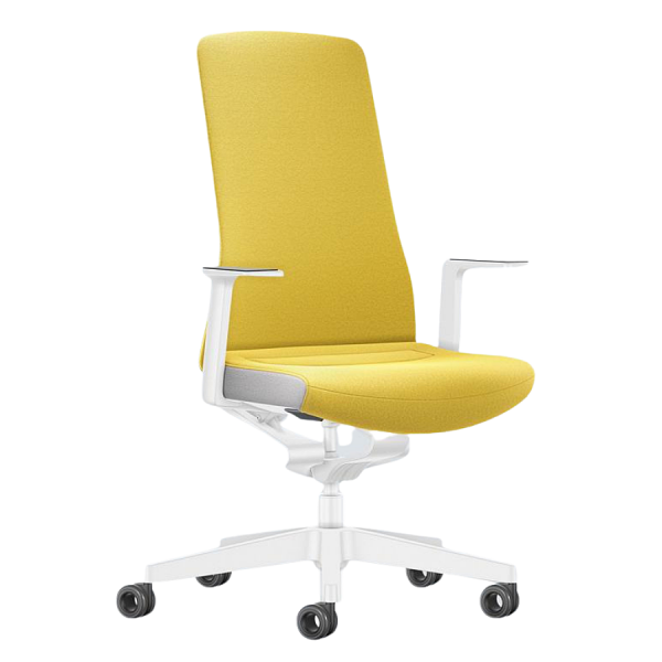 Interstuhl PURE INTERIOR Edition Bürostuhl mit Polsterrücken - Variante gelb