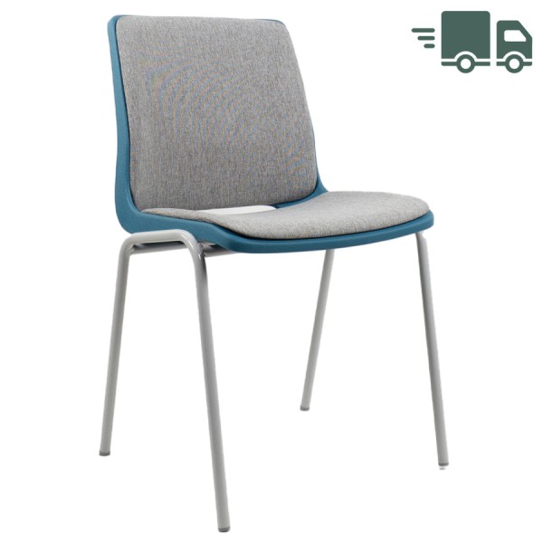 Profim Ana Sitz und Rücken gepolstert | Stoff Nexus hellgrau | Schale Teal günstig online kaufen