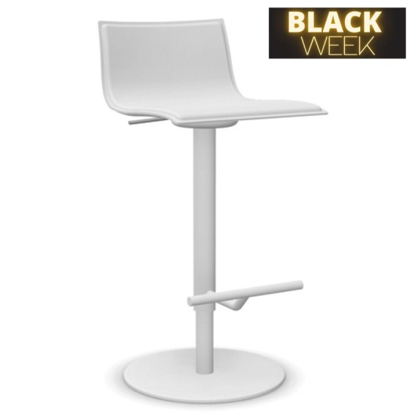 BLACK WEEK: lapalma THIN Barhocker - Leder weiß - Gestell weiß