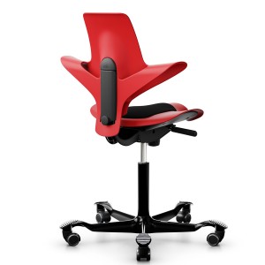 HAG Capisco Puls 8010 rot mit Gestell schwarz HAG Capisco Puls 8010 rot mit Gestell schwarz