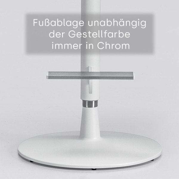 Kristalia BCN Barhocker höhenverstellbar Gestell grasgrün lackiert Kristalia BCN Barhocker neue Fußablage