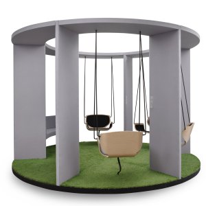 Bejot SOCIAL SWING ROUND - Büroschaukel mit bis zu 4 Schaukeln Bejot SOCIAL SWING ROUND - Büroschaukel mit bis zu 4 Schaukeln