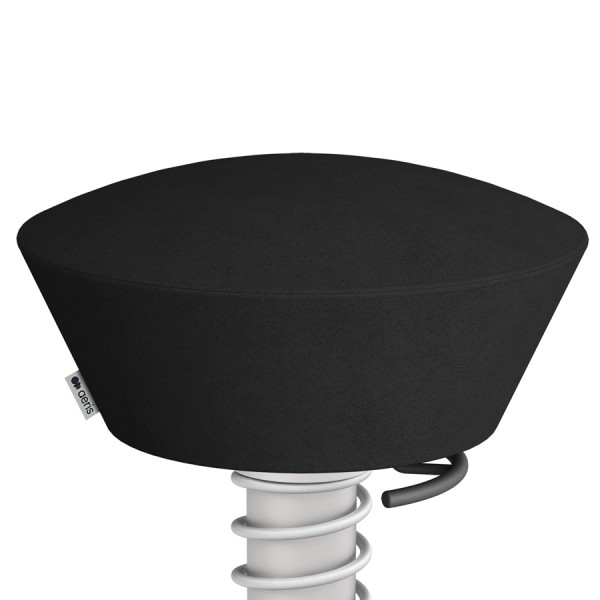 Aeris Swopper Mikrofaser Comfort schwarz mit Rollen - Gestell hellgrau - Nahaufnahme