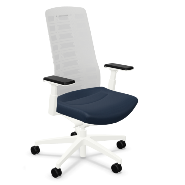 Interstuhl PUREis3 PU21C Sitz blau - Netz weiß
