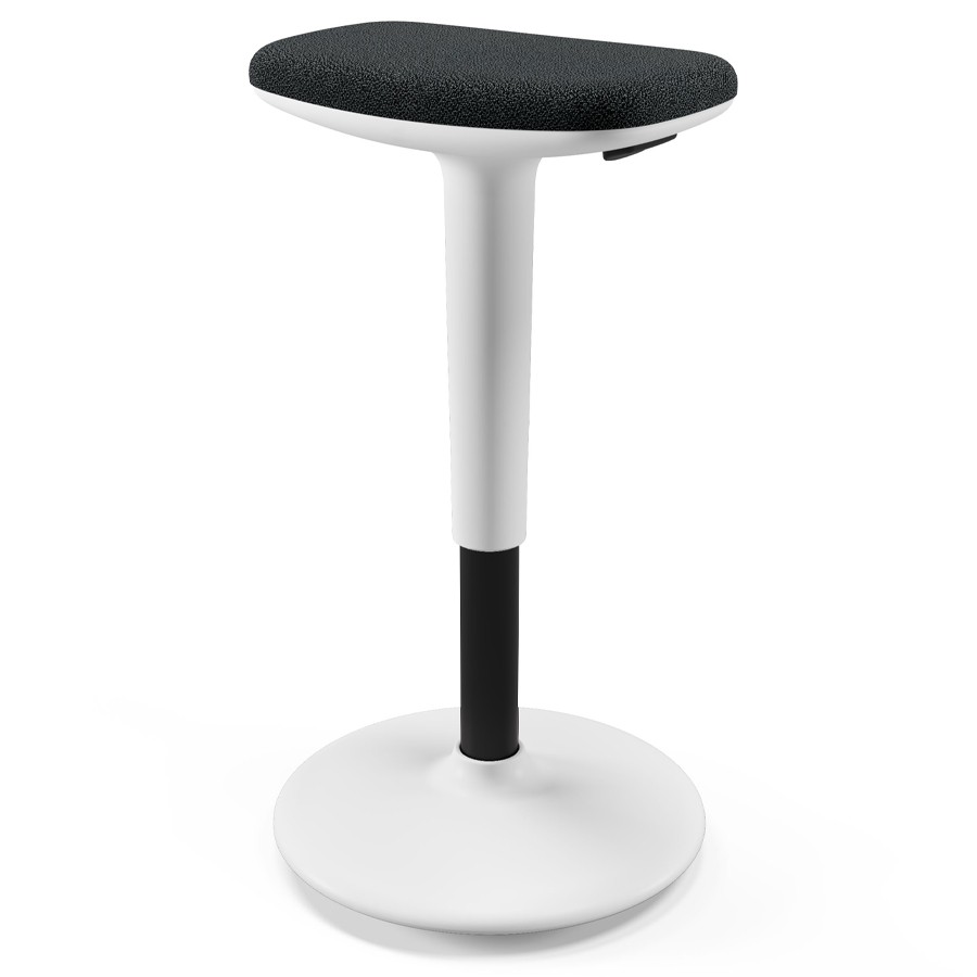 König + Neurath König+Neurath QUICK. III Stehhilfe Hocker Gestell weiß Bezug schwarz KN-QUICK3-WE-SW