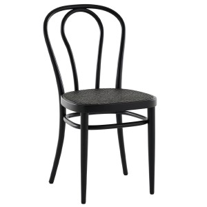 THONET 218 Bugholzstuhl Dark Melange | Rohrgeflecht-Sitz | Buche schwarz gebeizt THONET 218 Bugholzstuhl Dark Melange | Rohrgeflecht-Sitz | Buche schwarz gebeizt