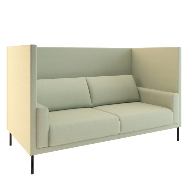 W. Schillig Impériale 2-Sitzer Sofa Akustiksofa mit Rückwänden 195 cm - Farbe Hellgrün
