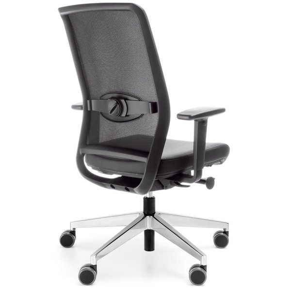 Profim Veris Net 101 SFL Bürodrehstuhl | Stoff Next | Netzrücken | Konfigurator Profim Veris Net Netzrücken schwarz - Sitzbezug Next NX-16 schwarz - Alufußkreuz poliert - Rückseite