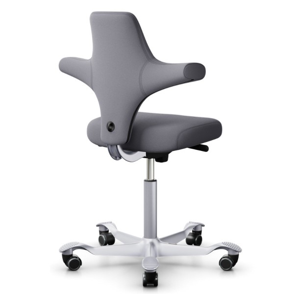 HAG CAPISCO 8126 Stoff Xtreme grau mit flachem Sitz - Rückansicht