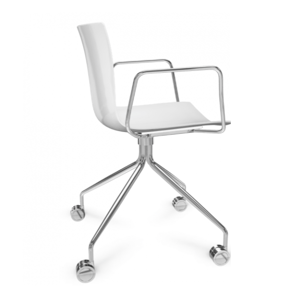 arper catifa 46 0271 einfarbig weiss mit armlehnen