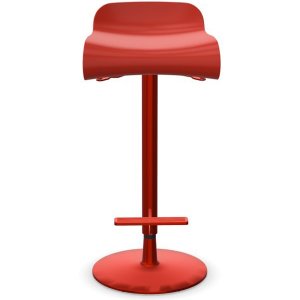 Vorschau: Kristalia BCN Barhocker korallenrot höhenverstellbar Gestell lackiert Vorschau: Kristalia BCN Barhocker korallenrot höhenverstellbar Gestell lackiert