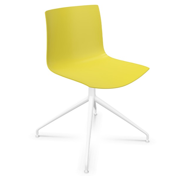 Arper CATIFA 46 0368 einfarbig gelb - Gestell Alu weiß